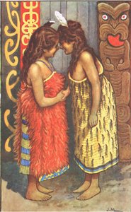 Maori-Mädchen, aus MacMillan Schulpostern, ca. 1950-60er