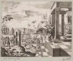 Illustration zu Adam Olearius, „Persianischer Rosenthal von einem Sinnreichen Poeten Schich Saadi“, Schleswig 1660 von J. Muller