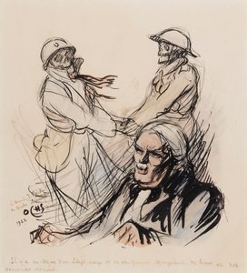 Lloyd George spielt immer noch die ernsten Orte und Erinnerungen des Ersten Weltkriegs im Jahr 1922, 1922 von J. Ochs