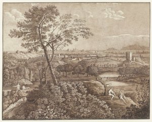 Italienische Landschaft in der Umgebung von Rom