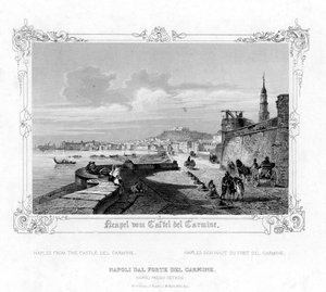Neapel vom Carmine-Schloss, Italien, 19. Jahrhundert