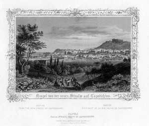 Neapel von der neuen Straße von Capodichino, Italien, 19. Jahrhundert