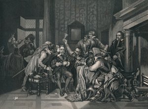 Karl I. im Wachraum, 1649, Mitte des 19. Jahrhunderts von J. Rogers