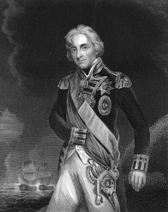Horatio Nelson, 1. Viscount Nelson, englischer Marinekommandant, ca. 1798-1805, ca. 1857 von J. Rogers