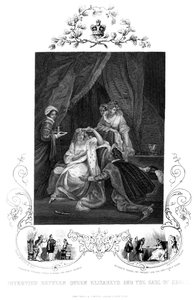 Interview zwischen Königin Elizabeth und dem Earl of Essex, 19. Jahrhundert von J. Rogers