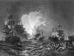 Die Schlacht am Nil, Ägypten, 1. August 1798, um 1857