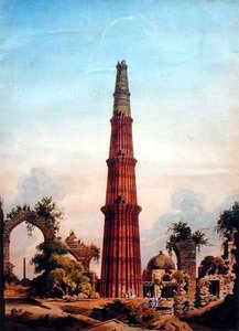 Qutb Minar, Delhi, ca. 1815 von J. Smith