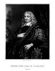 Edward Hyde, 1. Earl of Clarendon, englischer Historiker und Staatsmann, 1824 von J. Thomson