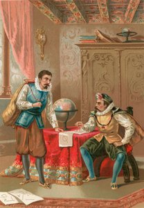 Kepler und Tycho Brahe im Observatorium in Prag von J. Ventura