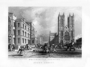 Westminster Hospital und Abteikirche, London, 19. Jahrhundert