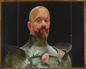 Selbstporträt in Rüstung von Jacek Malczewski