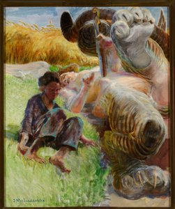Hirtenjunge und Harpyie von Jacek Malczewski