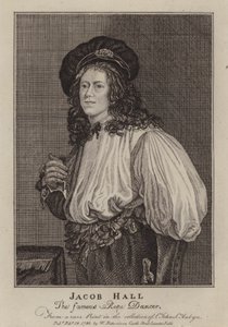 Jacob Hall, englischer Seiltänzer und Akrobat zur Zeit von König Karl II. von Jacob (after) Van Oost the Younger