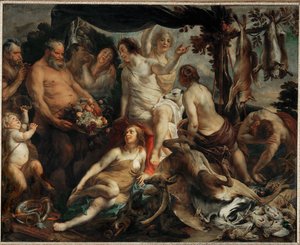 Le repos de Diane chasseresse - Diana ruht nach der Jagd von Jacob (studio of) Jordaens
