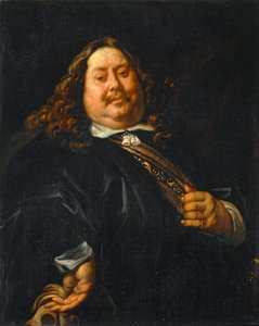 Porträt eines fettleibigen Mannes, ehemals Porträt des Admirals Michel-Adrien Ruyter von Jacob (studio of) Jordaens