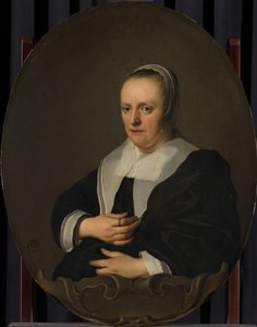 Porträt von Sara de Bie, Jan Lutmas zweite Frau von Jacob Adriaensz. Backer