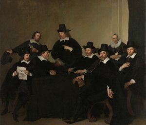 Regenten des Nieuwe Zijds Instituts für die Außenhilfe der Armen, Amsterdam, ca. 1650 von Jacob Adriensz Backer