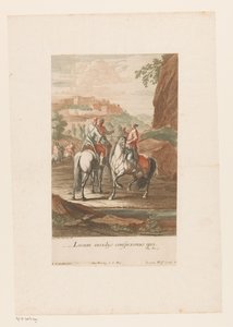 Reiter wählen einen guten Ort für den Kampf von Jacob Andreas Fridrich (I)