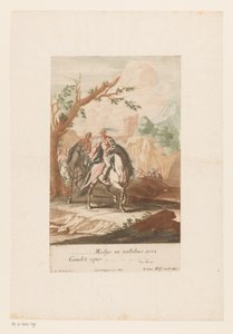Reiter ziehen durch das Tal von Jacob Andreas Fridrich (I)