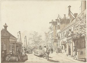 Das Rokin, Blick auf die Münze von Jacob  Cats