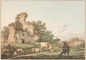 Pastorale Landschaft mit Ruine von Jacob Cats