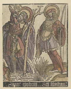 Die Heiligen Christophorus und Sebastian von Jacob Cornelisz van Oostsanen