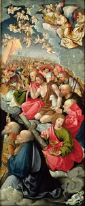 Rechter Flügel des Triptychons mit Anbetung der Dreifaltigkeit, 1523 von Jacob Cornelisz van Oostsanen