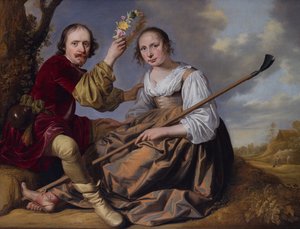 Ein Paar in einer pastoralen Landschaft von Jacob Gerritsz Cuyp