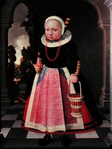 Porträt eines kleinen Mädchens, das eine Puppe und einen Korb hält von Jacob Gerritsz Cuyp