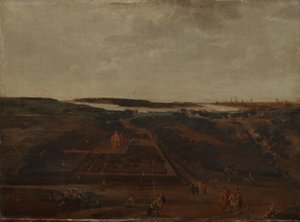 Blick auf Kiel an der Schelde mit Antwerpen im Hintergrund von Jacob Grimmer