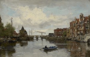 Ansicht einer niederländischen Stadt, 1873 von Jacob Henricus or Hendricus Maris