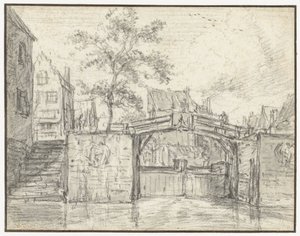 Die Oude Haarlemmersluis (Alte Haarlemer Schleuse) an der Martelaarsgracht, Amsterdam von Jacob van Ruisdael