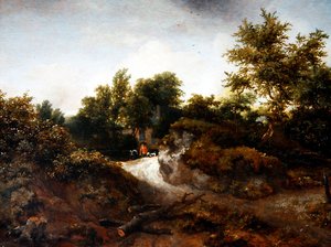 Eine bewaldete Dünenlandschaft von Jacob van Ruisdael