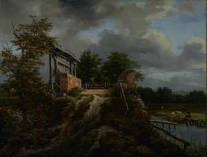 Brücke mit Schleuse, 1648-9 von Jacob van Ruisdael