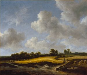 Landschaft mit einem Weizenfeld