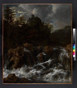 Landschaft mit Wasserfall, vor 1682