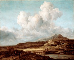 Der Sonnenstrahl. Gemälde von Jacob Isaakszoon van Ruisdael von Jacob van Ruisdael