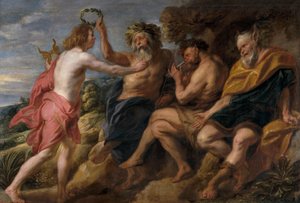 Apollo als Sieger über Pan