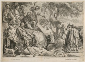 Cacus raubt das Rind des Herkules von Jacob Jordaens