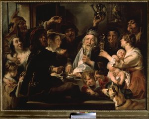 Das Bohnenkönigfest von Jacob Jordaens