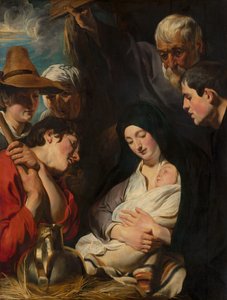 Die Anbetung der Hirten, um 1617 von Jacob Jordaens