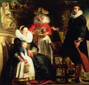 Der Künstler und seine Familie in einem Garten, um 1620-22