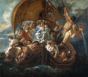 Die Heilige Familie in einem Boot, 1652 von Jacob Jordaens