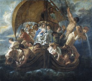 Die Heilige Familie auf einer Fähre von Jacob Jordaens