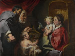 Die Jungfrau und das Kind mit den Heiligen Zacharias, Elisabeth und Johannes dem Täufer, ca. 1620