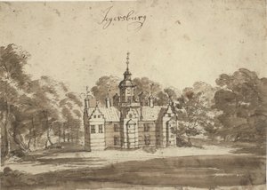 Das Badehaus bei Frederiksborg von Jacob Koninck II