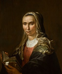 Porträt einer Frau mit einem Buch von Jacob Lois