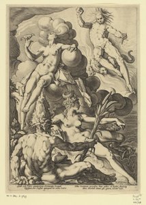 Die vier Elemente (Mythologische und allegorische Darstellungen) von Jacob Matham (attributed to)