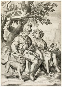 Corydon und Sylvia von Jacob Matham