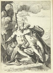 Eros und Anteros von Jacob Matham